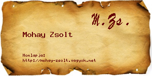 Mohay Zsolt névjegykártya